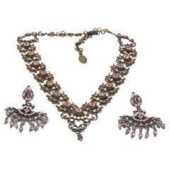 Vintage Michal Negrin Necklace Earring Set