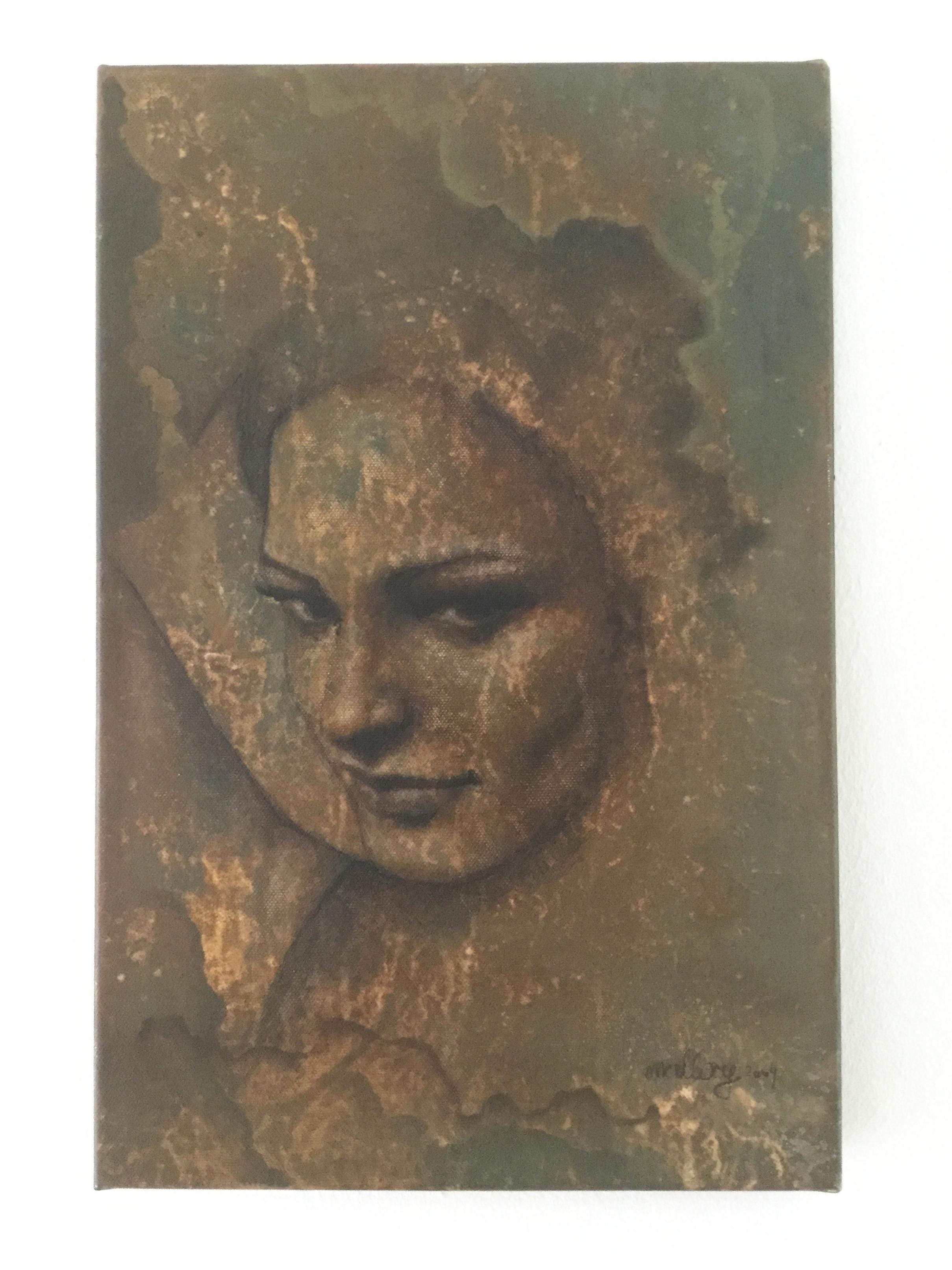Ritratto di giovane donna 1 - Pittura ad olio figurativa, Nuovo Rinascimento - Painting di Michalina Czarniecka - Meeshell