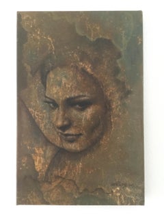 Porträt einer jungen Frau 1 – Figuratives Ölgemälde, Neurenaissance