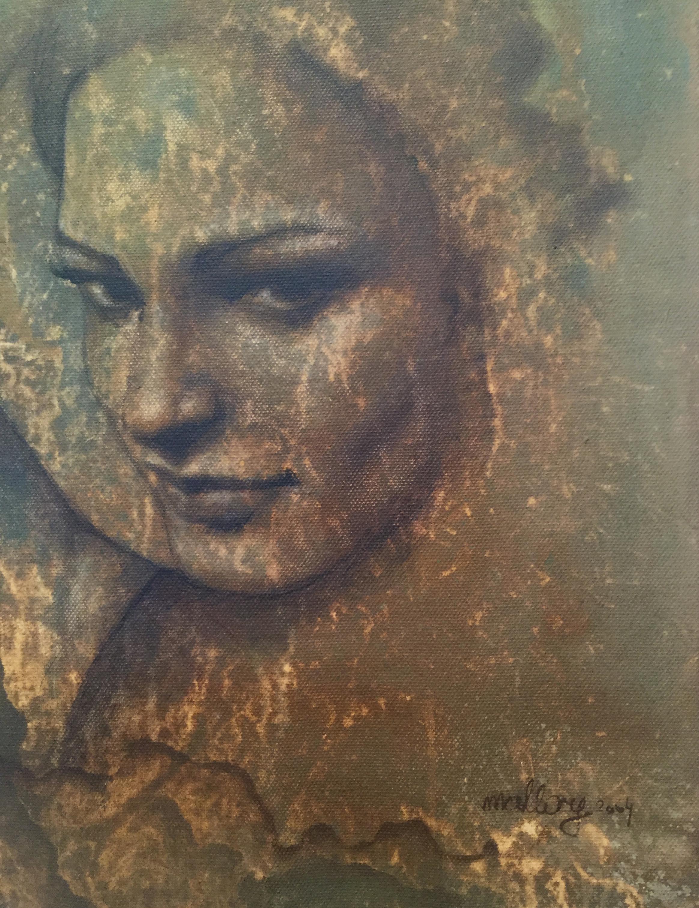 Portrait d'une jeune femme 1 - peinture à l'huile figurative, Nouvelle Renaissance 