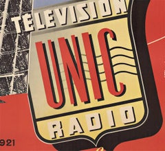 Original Ribet - Desjardins UNIC Television and Radio vintage poster