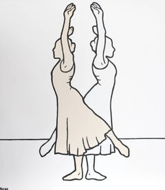 Bailarinas de Gaia, pintura acrílica pop art sobre lienzo de Miche Watkins