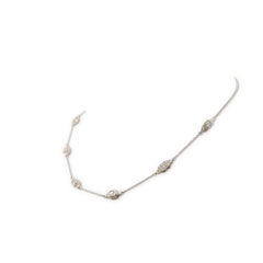 Michael B. Platinum Diamond Station Necklace