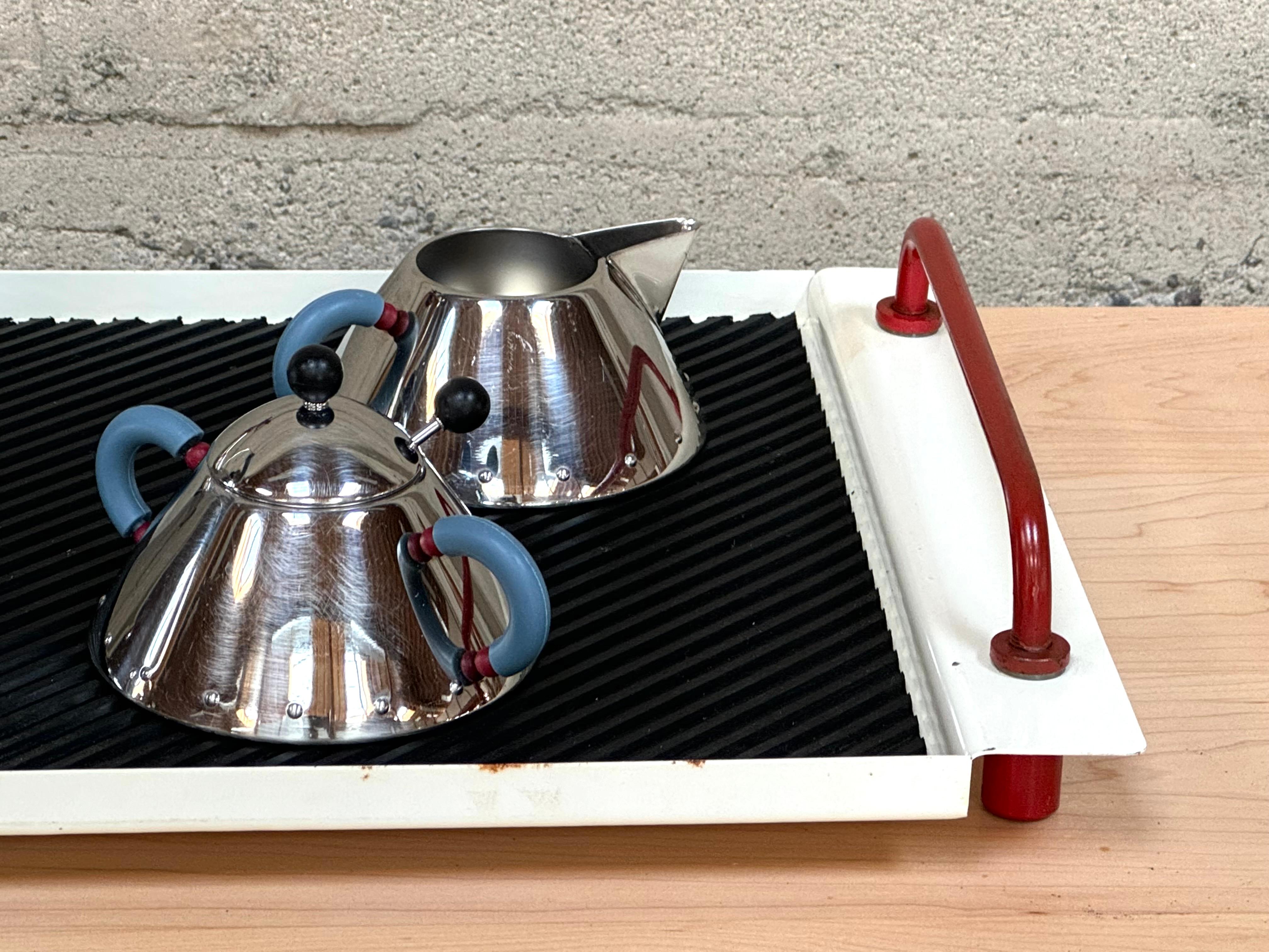 Post-Modern Micheal Graves for Alessi Tea Service Set Memphis Design