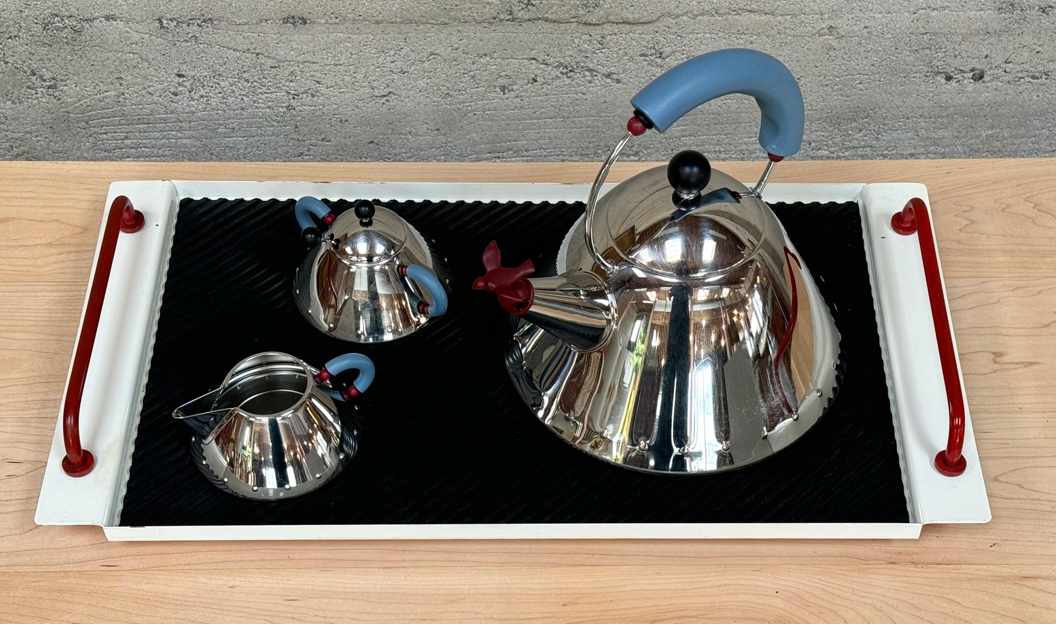 Micheal Graves for Alessi Tea Service Set Memphis Design In Good Condition In Oakland, CA