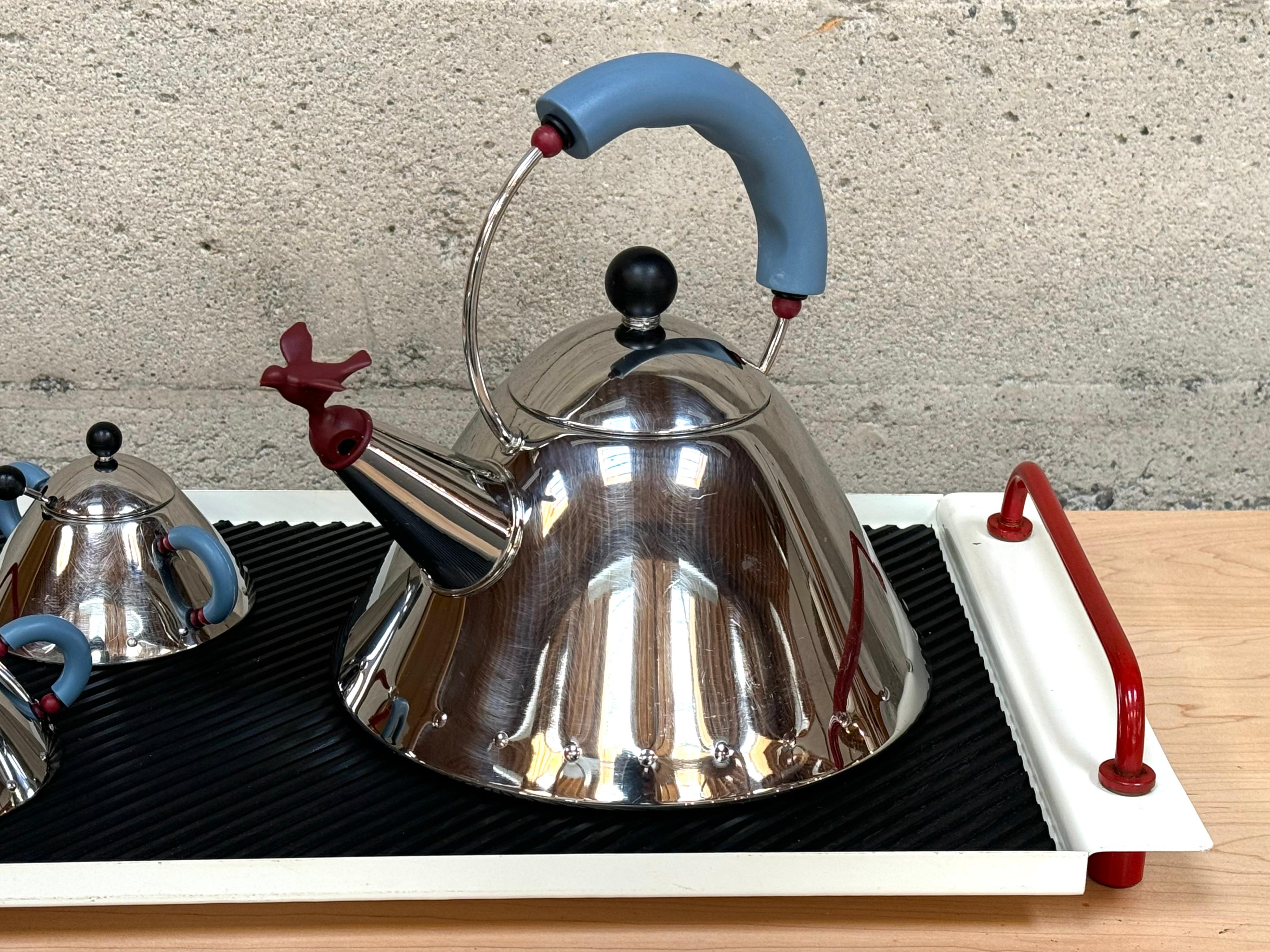 Late 20th Century Micheal Graves for Alessi Tea Service Set Memphis Design