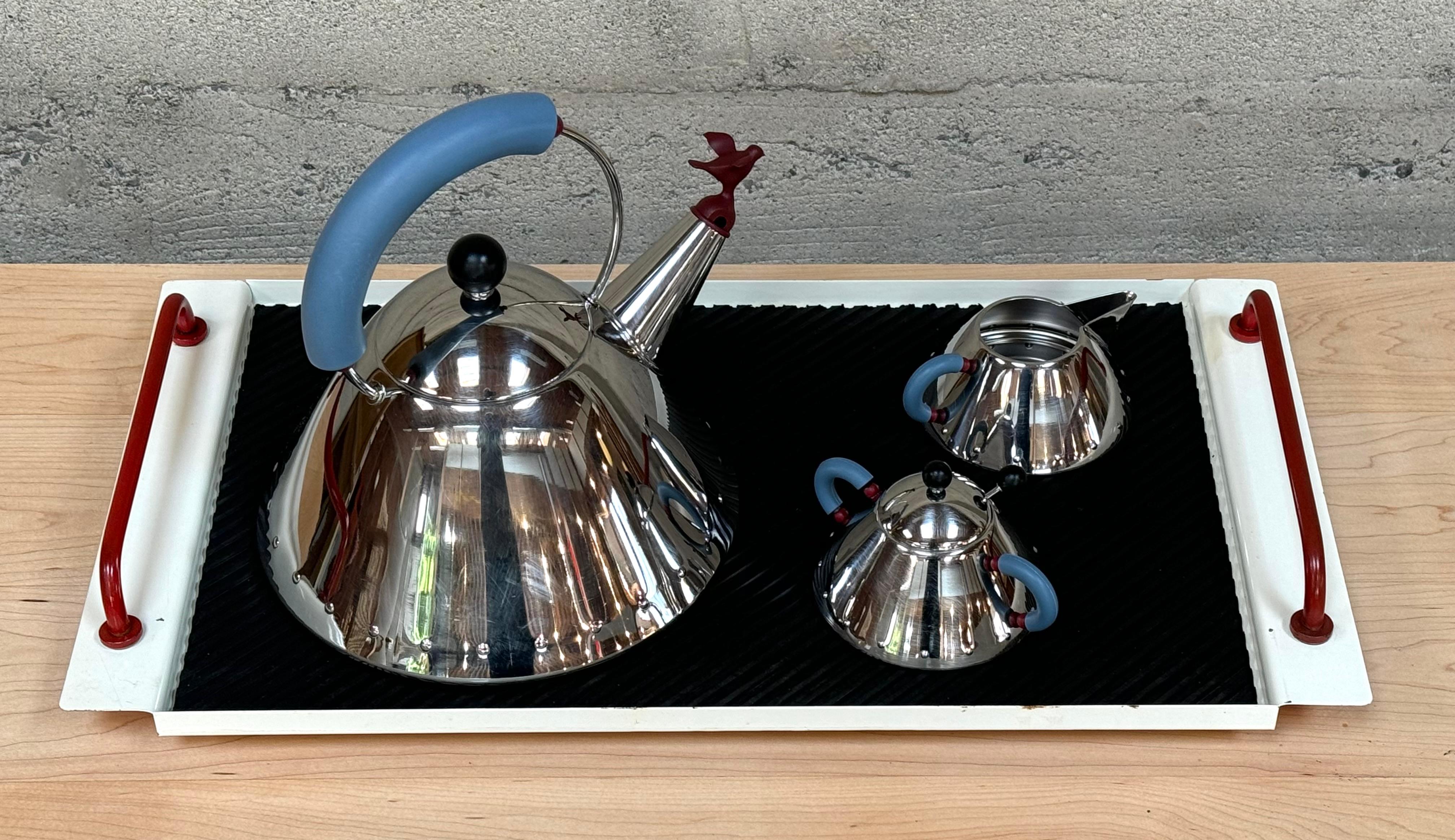 Stainless Steel Micheal Graves for Alessi Tea Service Set Memphis Design
