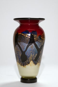 Micheal Nourot Sommerso Vase, California Studio Art Glass