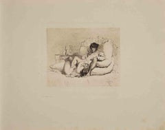 Retro Erotic Scene - Héliogravure by Micheal Von Zichy - 1911