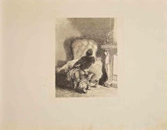 Scena erotica - Héliogravure di Micheal Von Zichy - 1911