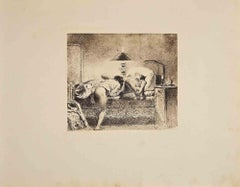 Used Erotic Scene - Héliogravure by Micheal Von Zichy - 1911
