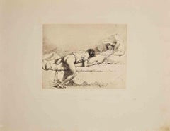 Vintage Erotic Scene - Héliogravure by Micheal Von Zichy - 1911