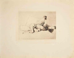 Antique Erotic Scene -  Héliogravure by Micheal Von Zichy - 1911