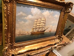 FINE OIL PAINTING by Michael Whitehand B1940 NAVY ADMIRALTY 20th CENTURY PIECE