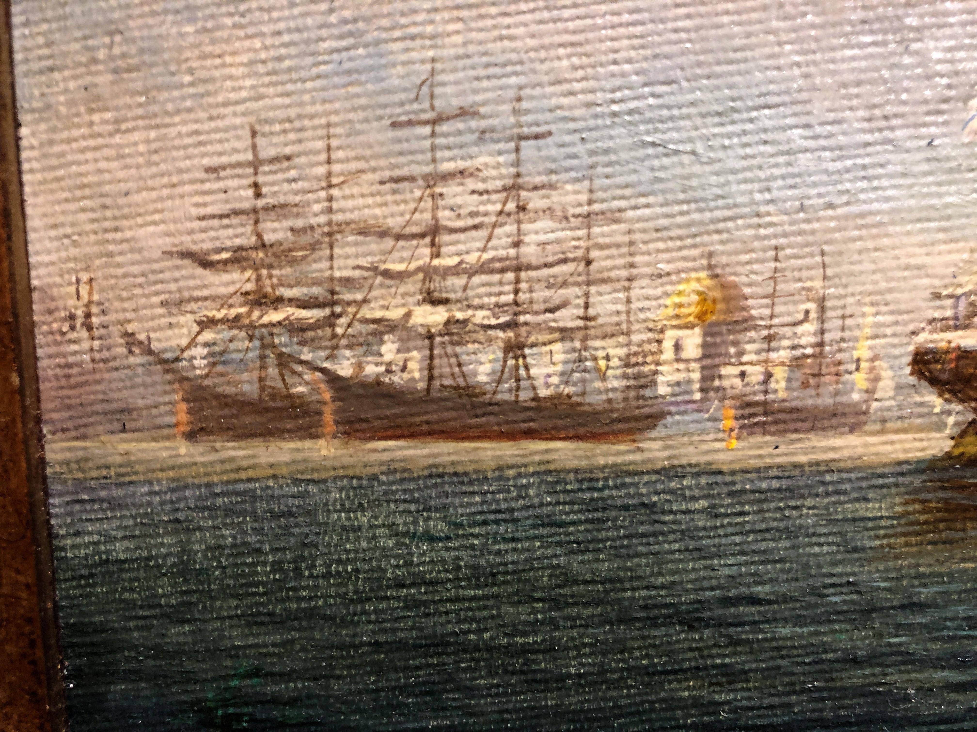 FINE OIL PAINTING by Michael Whitehand B1940 NAVY ADMIRALTY 20th CENTURY PIECE  For Sale 1