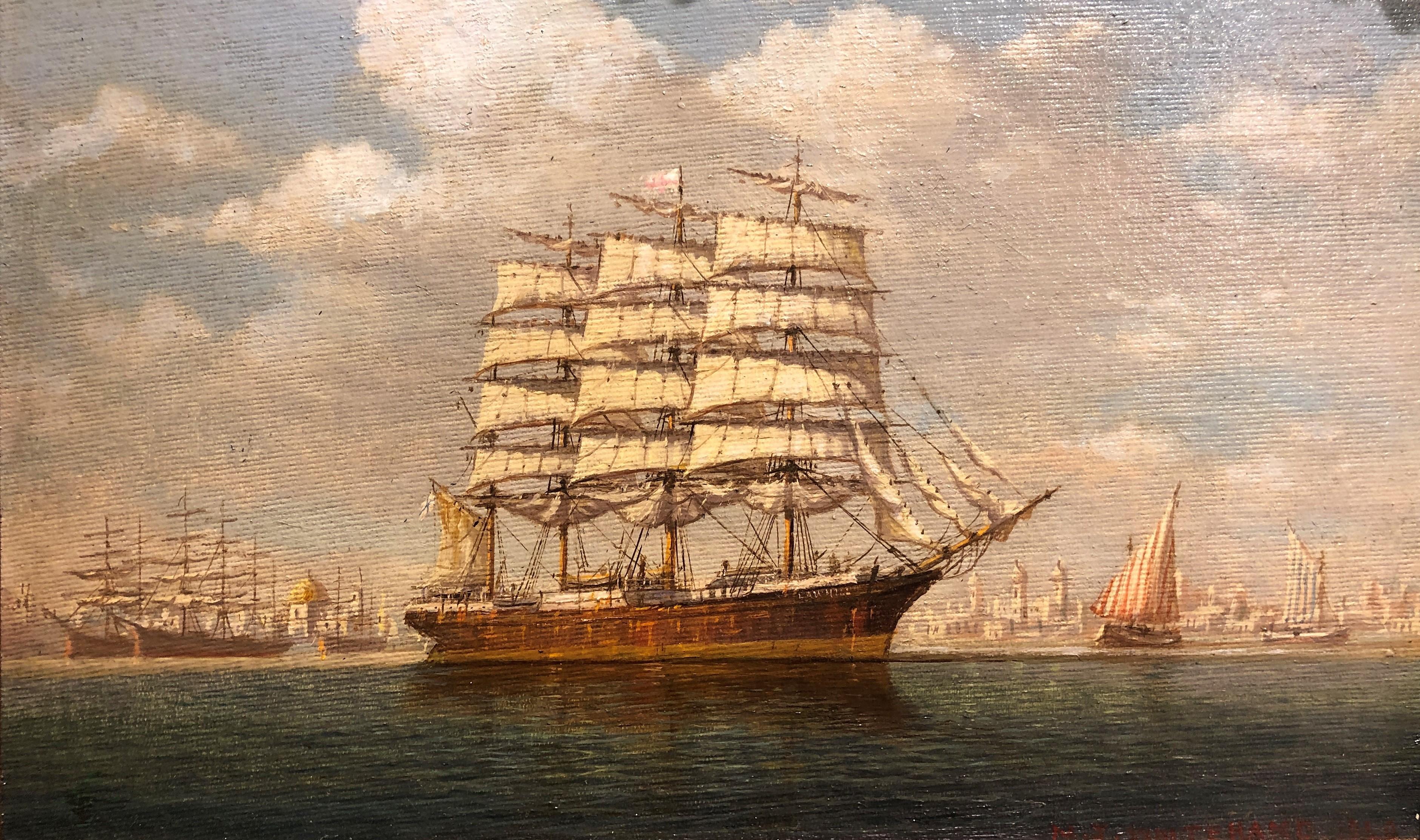 FINE OIL PAINTING by Michael Whitehand B1940 NAVY ADMIRALTY 20th CENTURY PIECE  For Sale 4