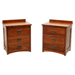 Used MICHEAL'S MISSION by MILLER Cherry Arts & Crafts Nightstands - Pair