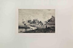 Village de Tremereuc - Radierung von Michel-Amédée Besnus - 1860er Jahre