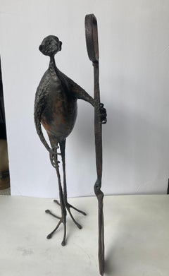 Michel Anasse metal abstract brutalist sculpture.Les Bides