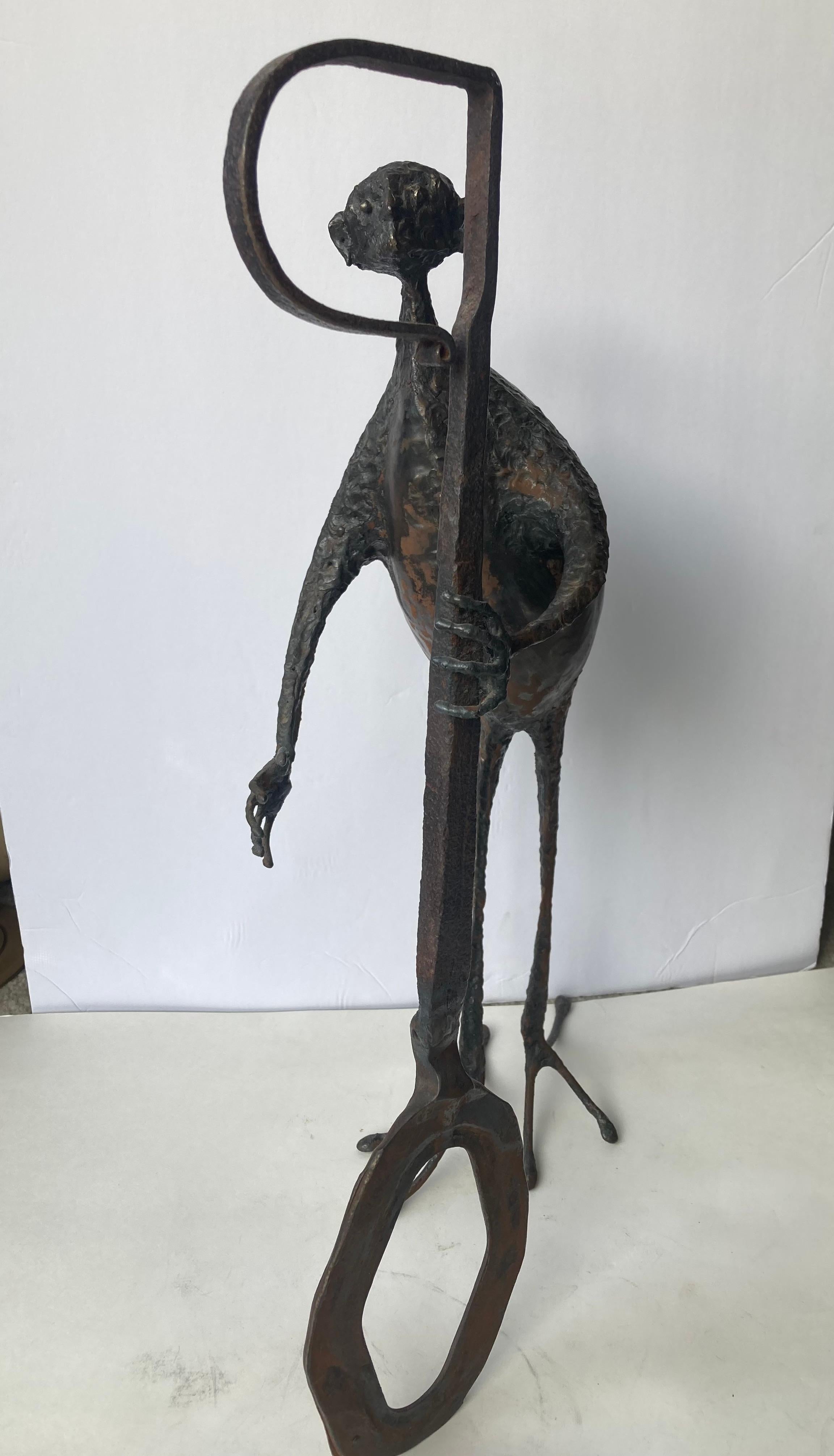 Michel Anasse metal abstract brutalist sculpture.Les Bides In Good Condition For Sale In Los Angeles, CA