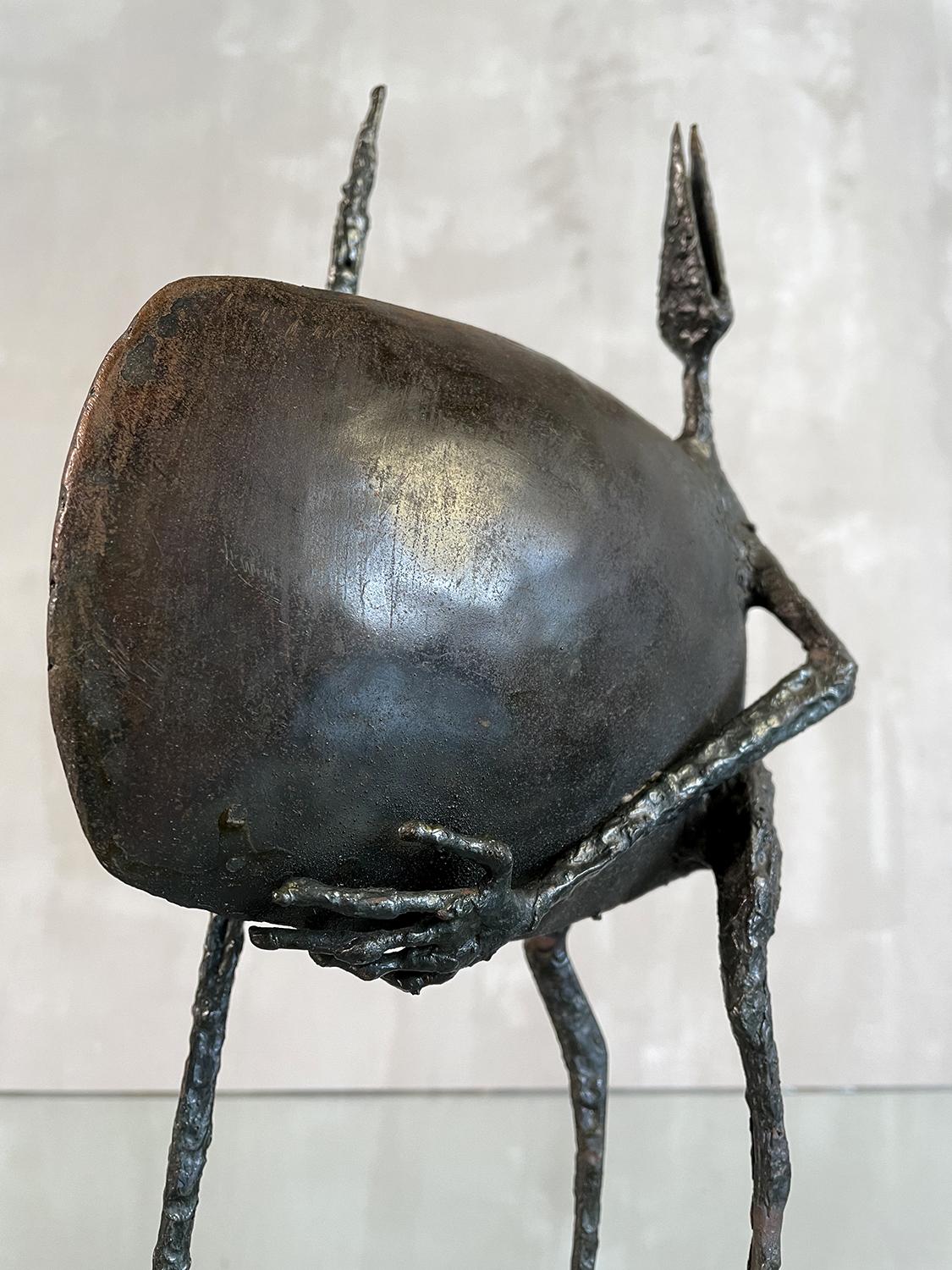 Michel Anasse (1935-2020), welded iron sculpture from the 