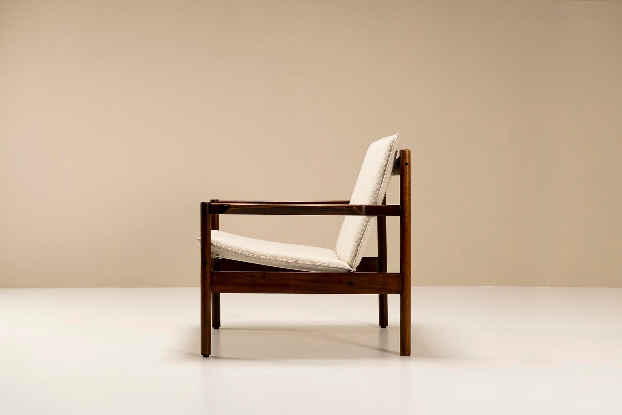 Michel Arnoult Ouro Preto Lounge Chair in Imbuia Wood with Ottoman, Brasil 1958 3