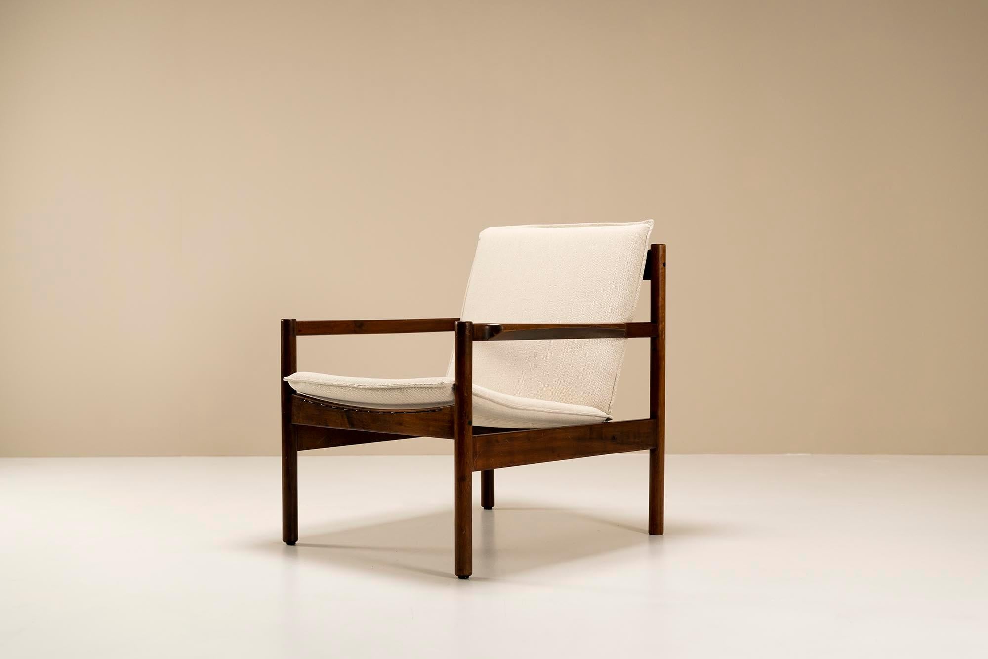 Michel Arnoult Ouro Preto Lounge Chair in Imbuia Wood with Ottoman, Brasil 1958 In Good Condition In Hellouw, NL