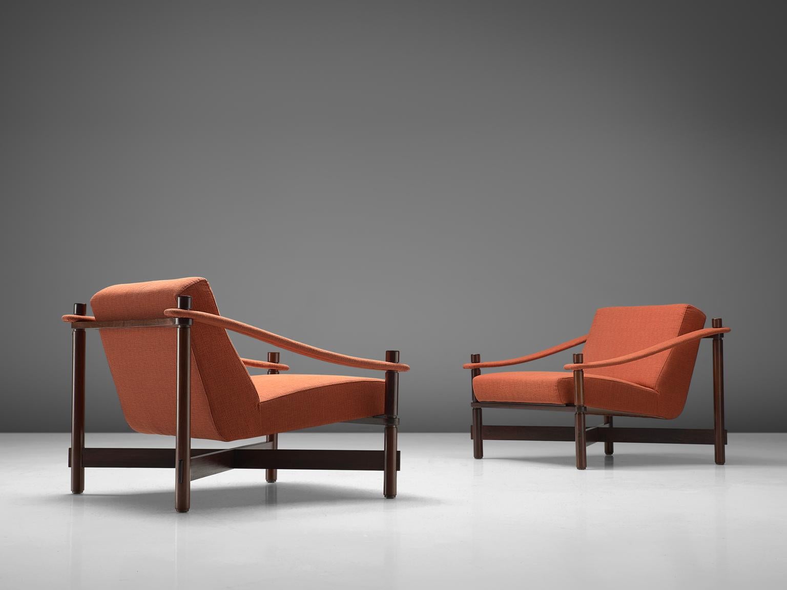 Mid-Century Modern Michel Arnoult, Set of Brazilian Lounge Chairs in Rosewood, 1965