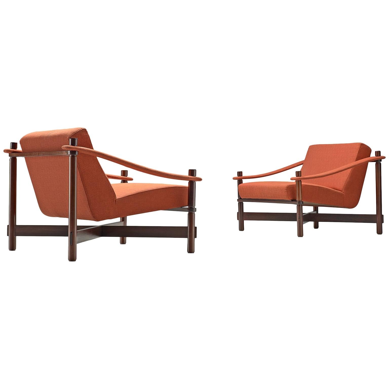 Michel Arnoult, Set of Brazilian Lounge Chairs in Rosewood, 1965