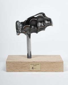 Black nickeled bronze custom made wine opener by Michel Audiard, 2023, France