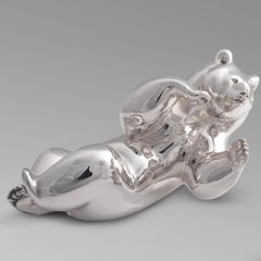 La Fratrie n°1B, bronze & silver, contemporary animal sculpture, 6.3 inches 