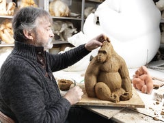 Le Dominant n°2, bronze, sculpture animalière contemporaine, 10 pouces