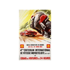 Affiche 1964 de Beligond - 4ème Critérium International de Vitesse Motocycliste