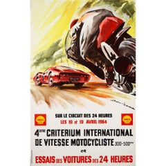 Affiche 1964 de Beligond - 4ème Critérium International de Vitesse Motocycliste