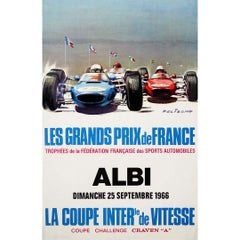 1966 poster by Beligond - Les Grands Prix de France - Albi