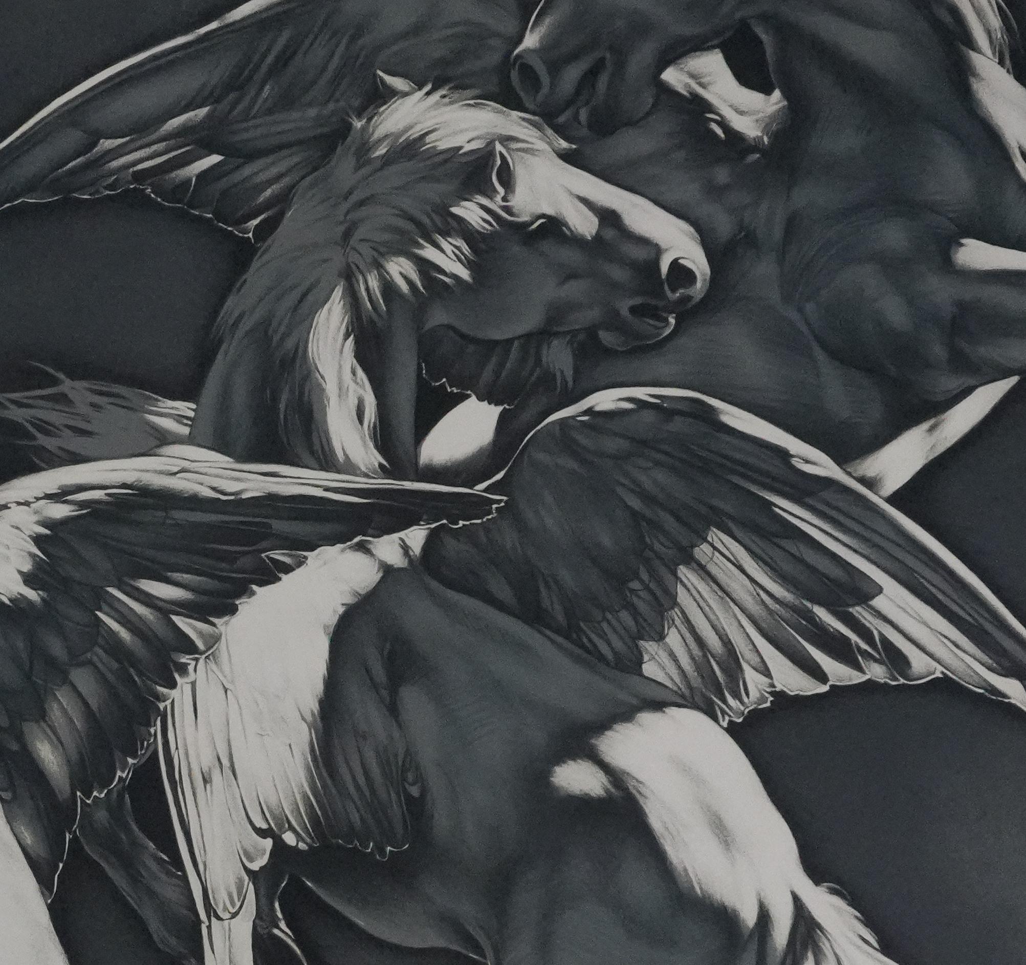 Michel BEZ (1951-2018)
Pegasus

Original lithograph
Handsigned by pencil
Numbered on 275 copies
On vellum, 75 x 90 cm (c. 29.5 x 35.4 in)

Very good condition, small defects on the edges of the sheet