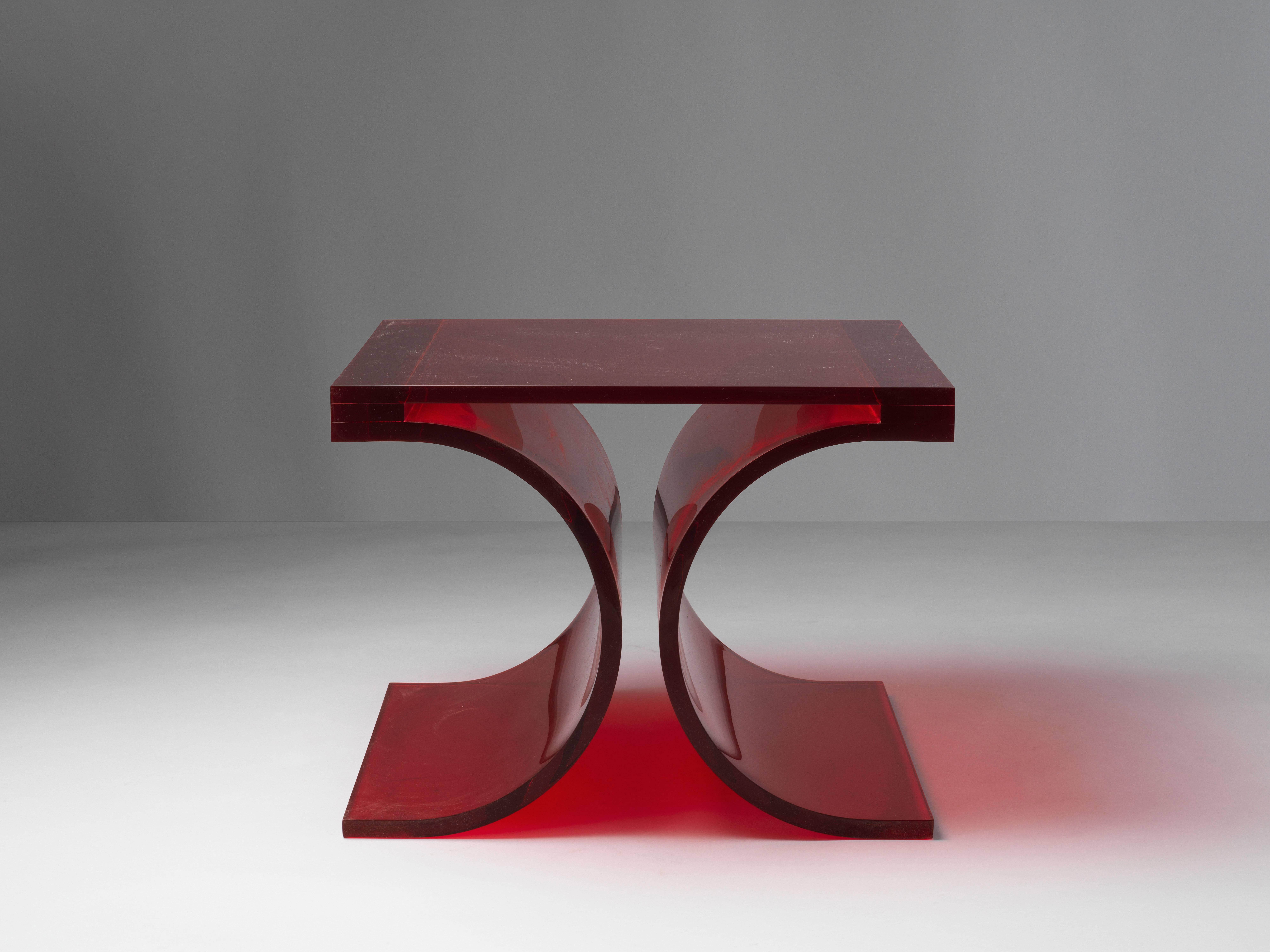 red end table