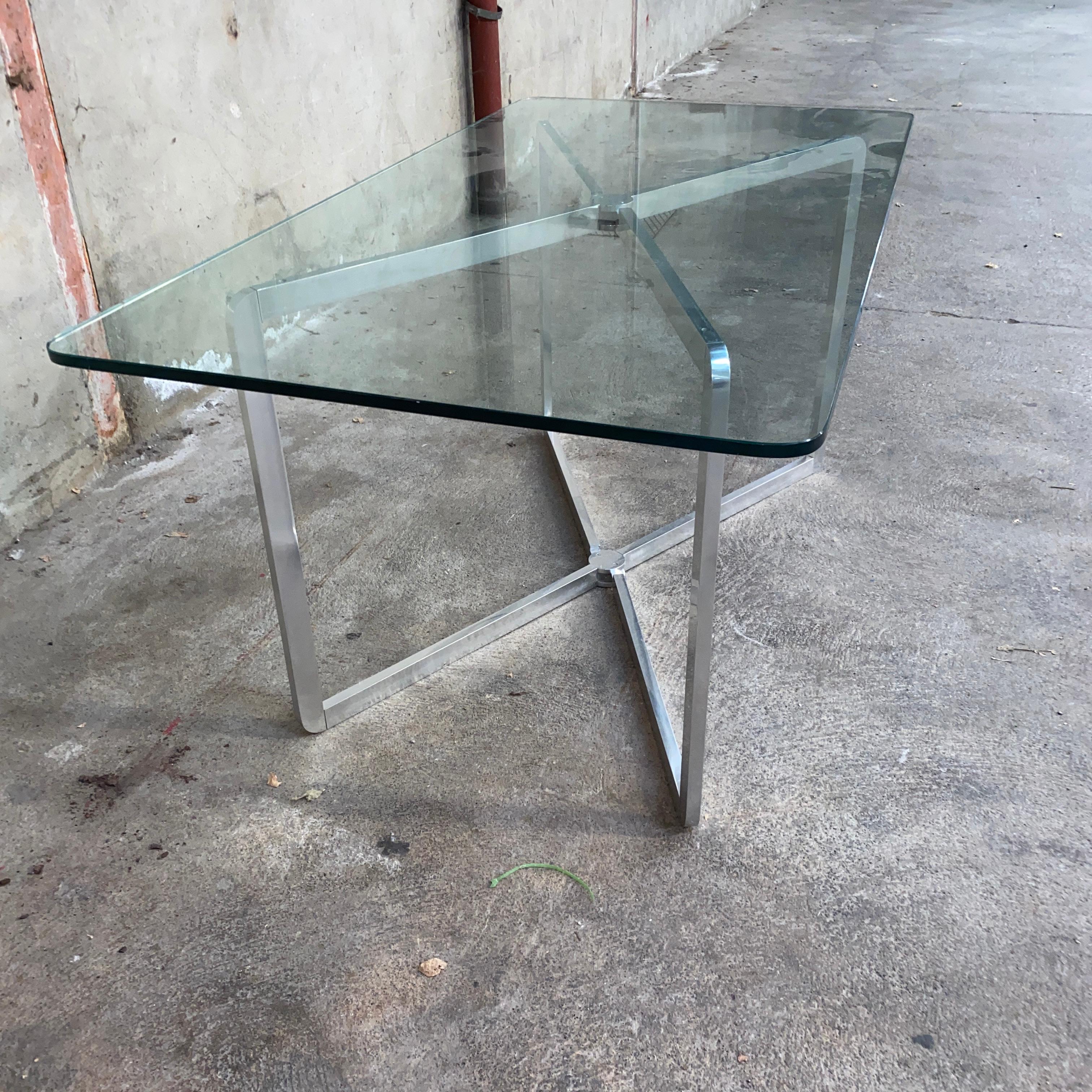 Michel Boyer Console Table with Modular Aluminum Structure in X For Sale 2