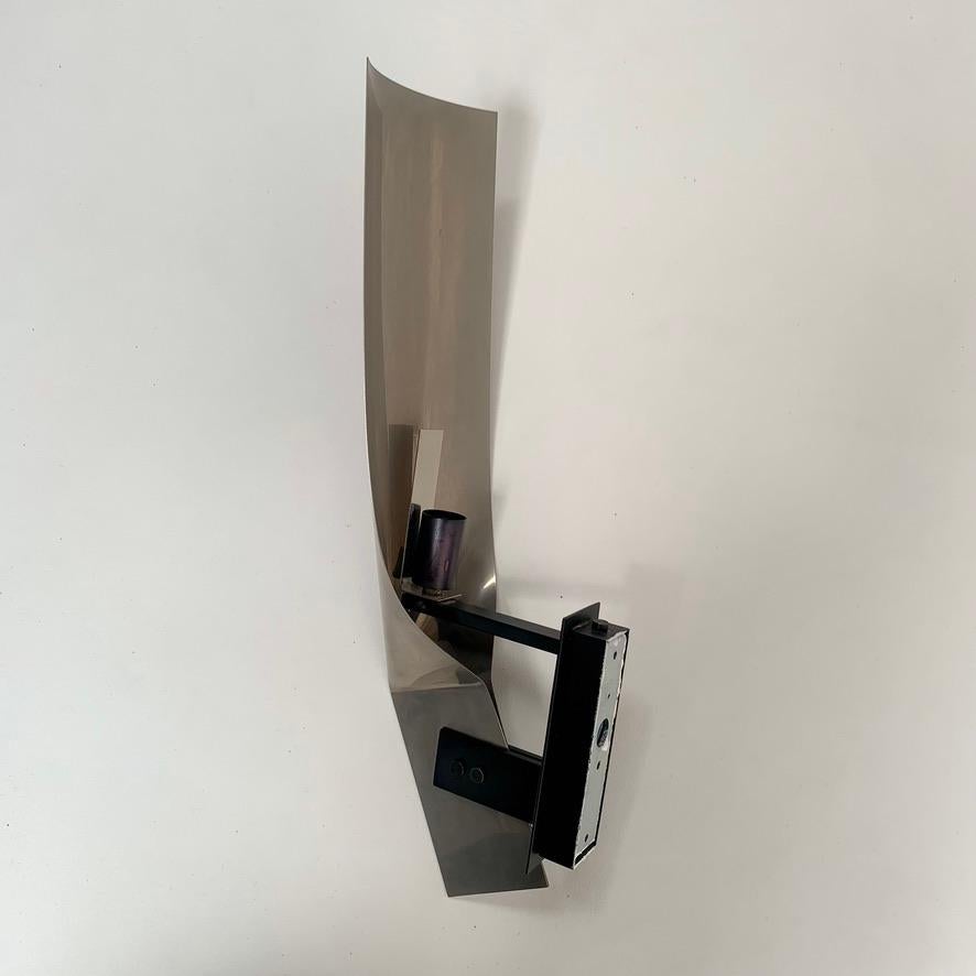Grande applique in metallo di Michel Boyer, 1970 circa, Francia. in vendita 6
