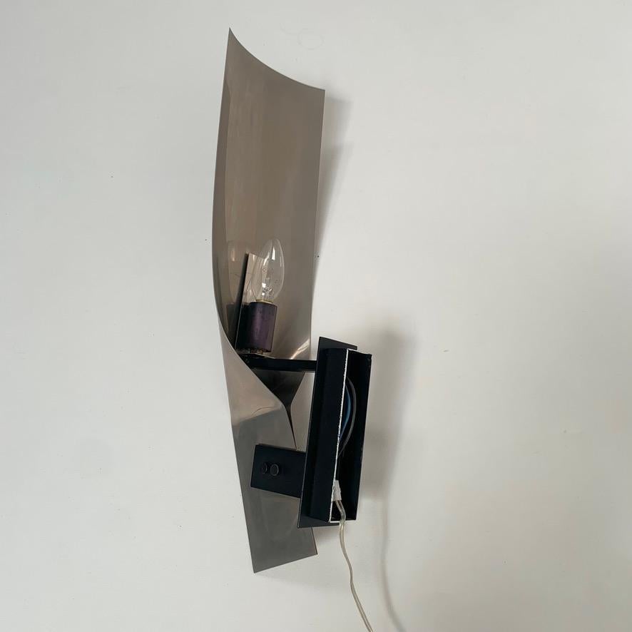 Grande applique in metallo di Michel Boyer, 1970 circa, Francia. in vendita 8