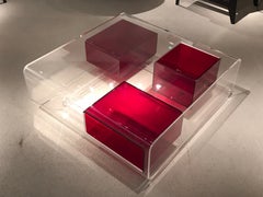 Table basse en lucite Michel Boyer
