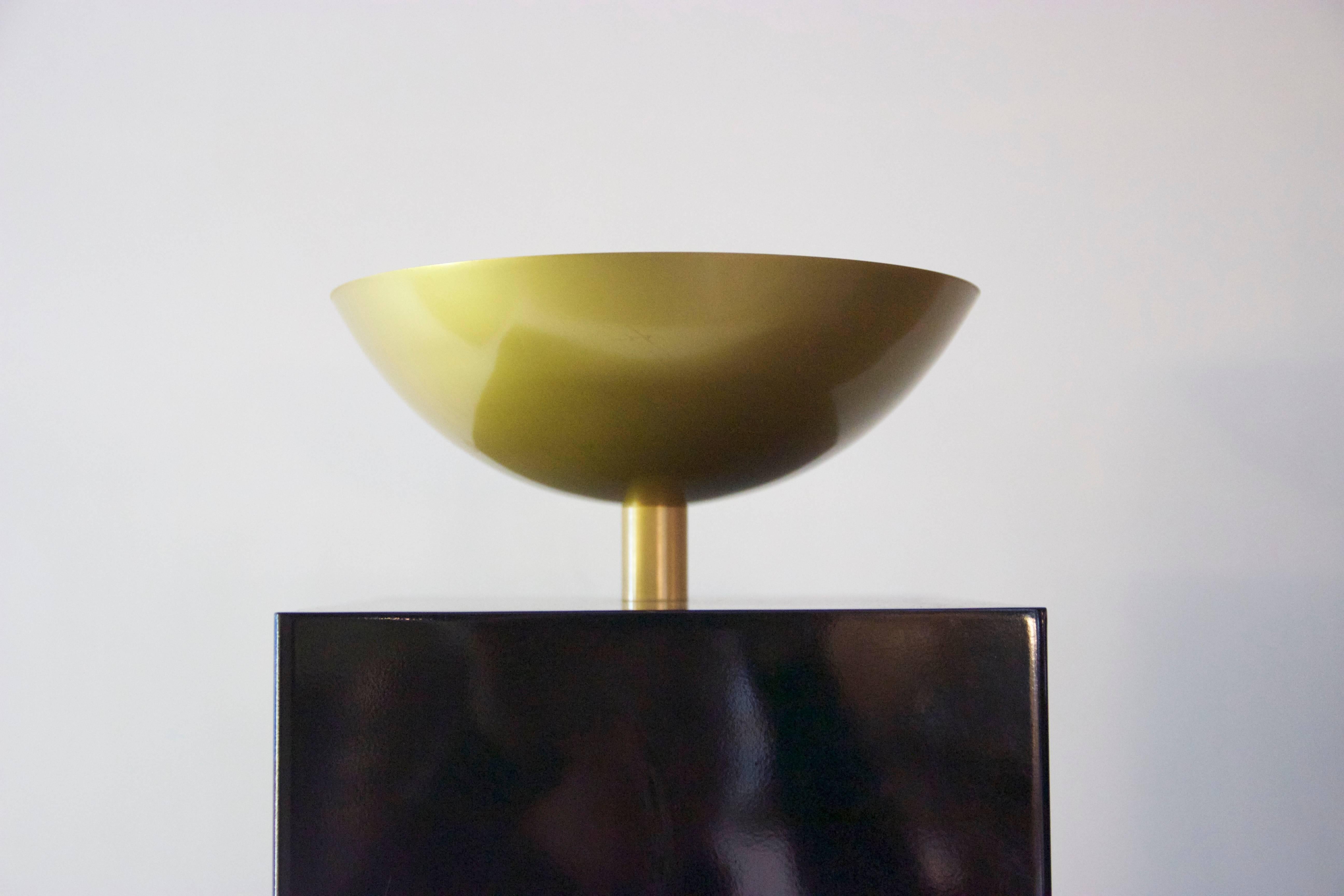 Michel Boyer, born in 1935,
pair of column lights,
square bolster in enameled black lacquered sheet metal with built-in dimmer pushbutton
chrome steel cup,
circa 1970, France.
Measures: Height 175 cm, width 22 cm, depth 22 cm.