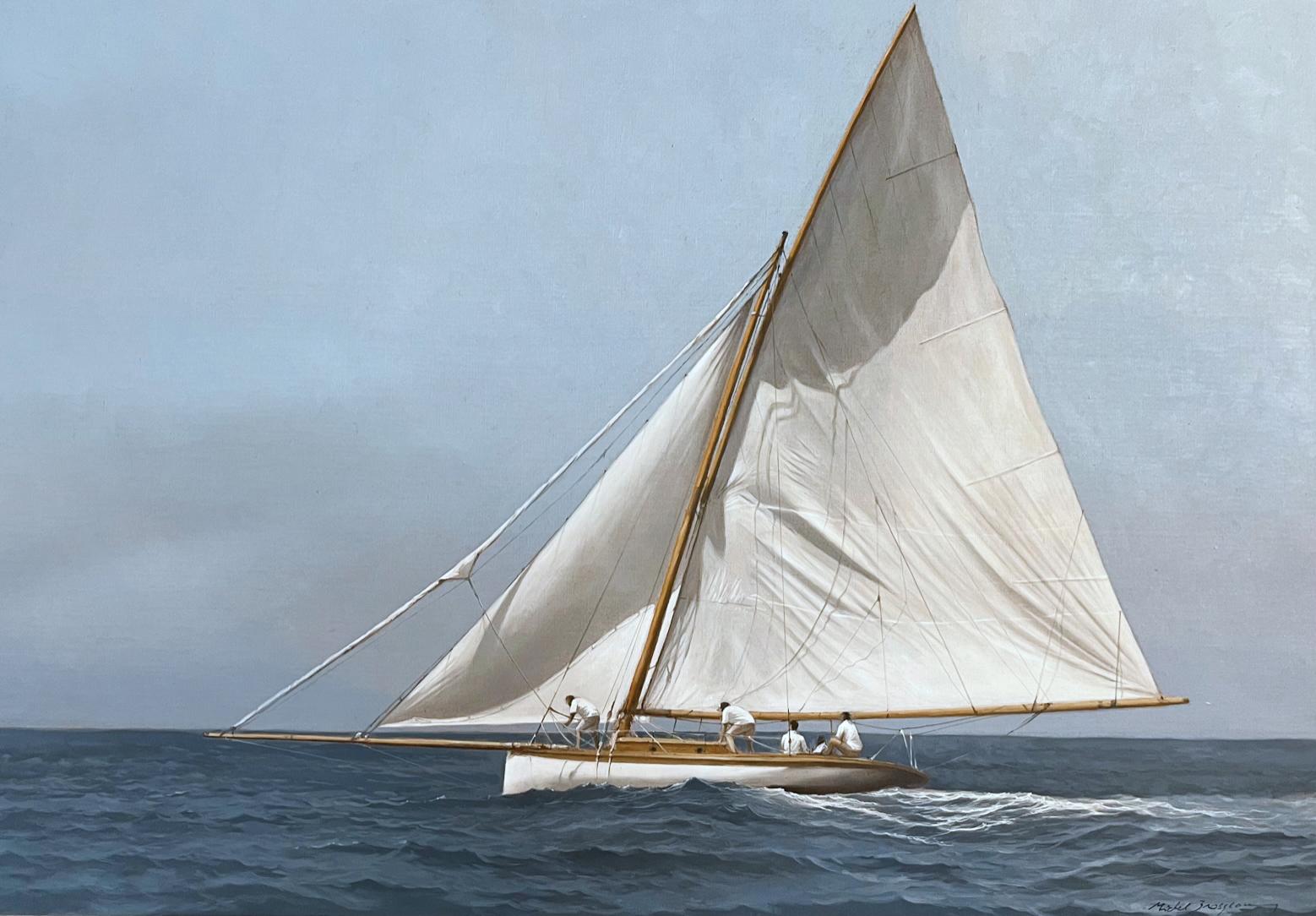 "Alcyon, " Realistic Nautical Painting