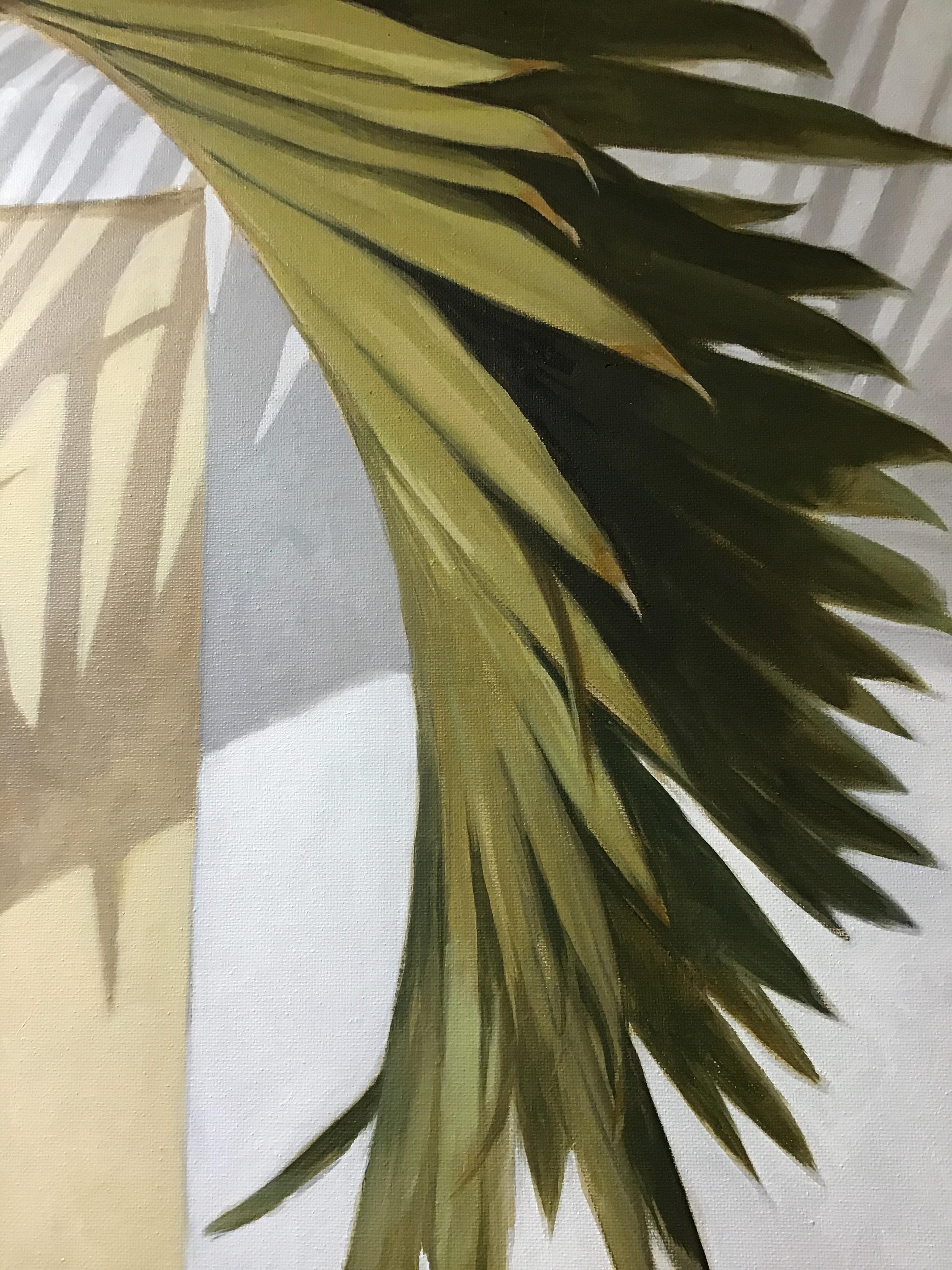 Peinture à l'huile d'un palmier vert avec ombre.

Michel Brosseau est né à Nantes et vit à Bordeaux depuis de nombreuses années. Les deux villes sont situées sur la côte atlantique de la France et ont un riche passé maritime, marqué par un commerce