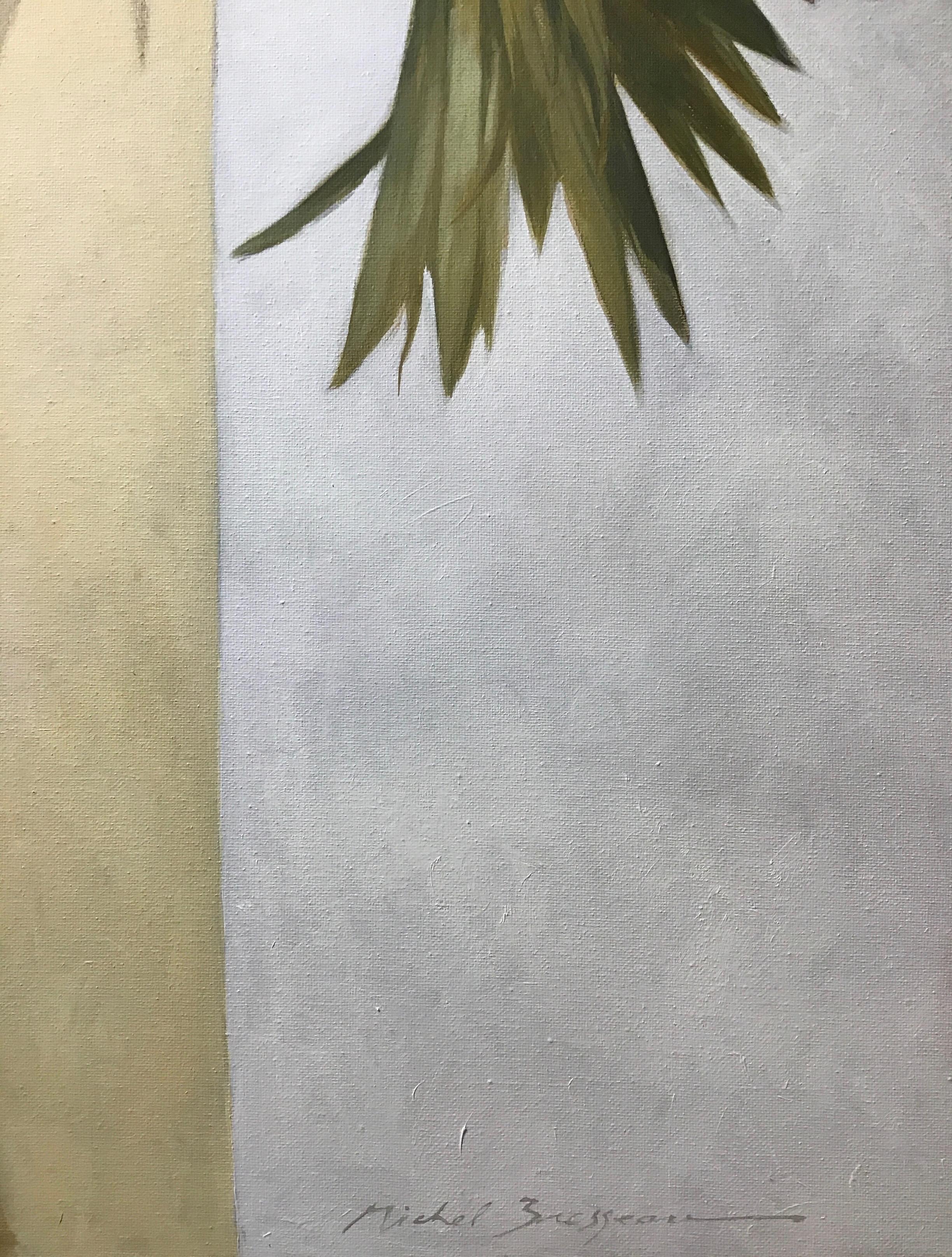 Peinture à l'huile « Bottle Palm » d'un palmier vert avec ombre 3
