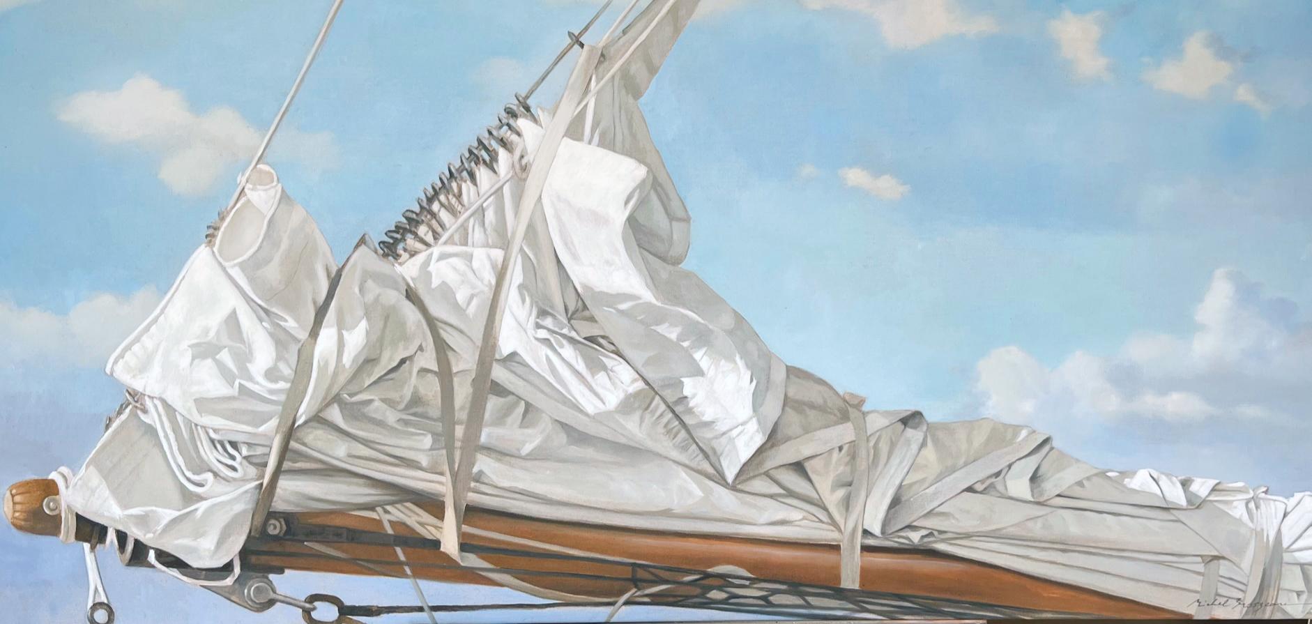"Bowspirit, " Realistic Nautical Painting
