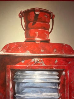 "Rusty Red", marine lantern, channel marker, boating, nautical, sailing, ocean