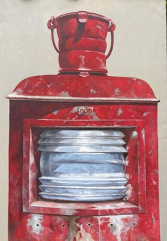 "Rusty Red", marine lantern, channel marker, boating, nautical, sailing, ocean