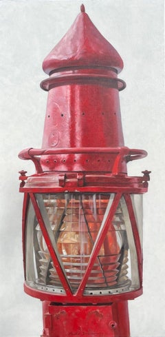 "The Returning" fotorealistische rote Meereslaterne, ein warmes Signal des Meeres