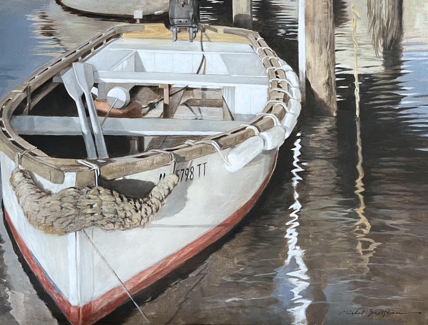 "Vineyard Haven Dinghy, " Contemporary Nautical Painting